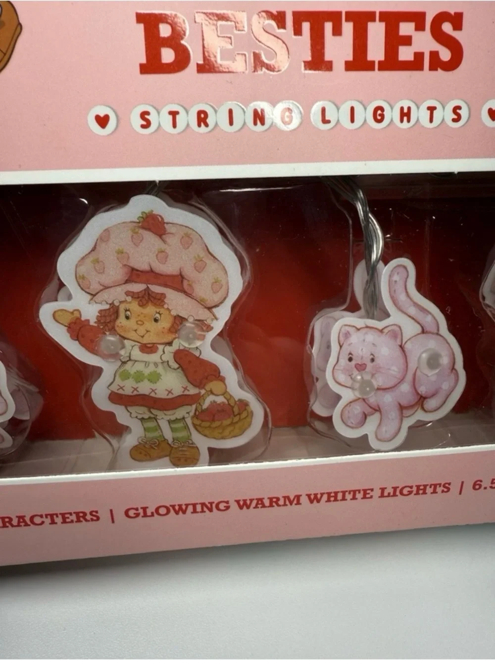 Strawberry Shortcake String Twinkle Lights Warm White LED Character 6.5ft